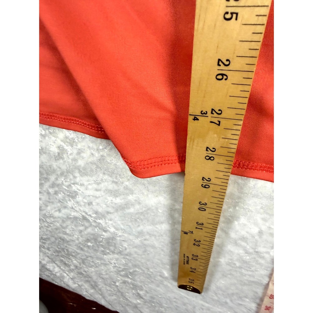Adidas Mens Short Sleeve‎ Sun Shirt Medium Bright Orange UPF 50 Athletic Top - Picture 4 of 6